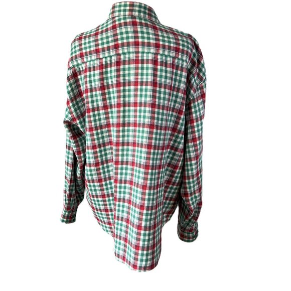 Lady Footlocker Plaid Button-Down – Festive Flair Meets Everyday Comfort Sz L - Picture 10 of 10